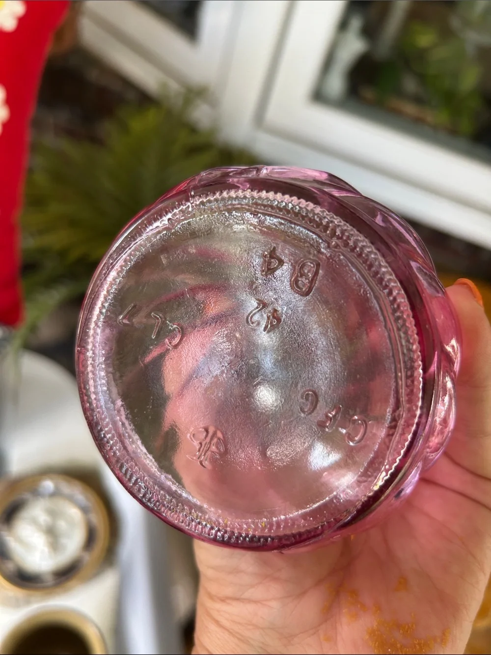 Vintage Pink Swirled Glass Bud Vase -